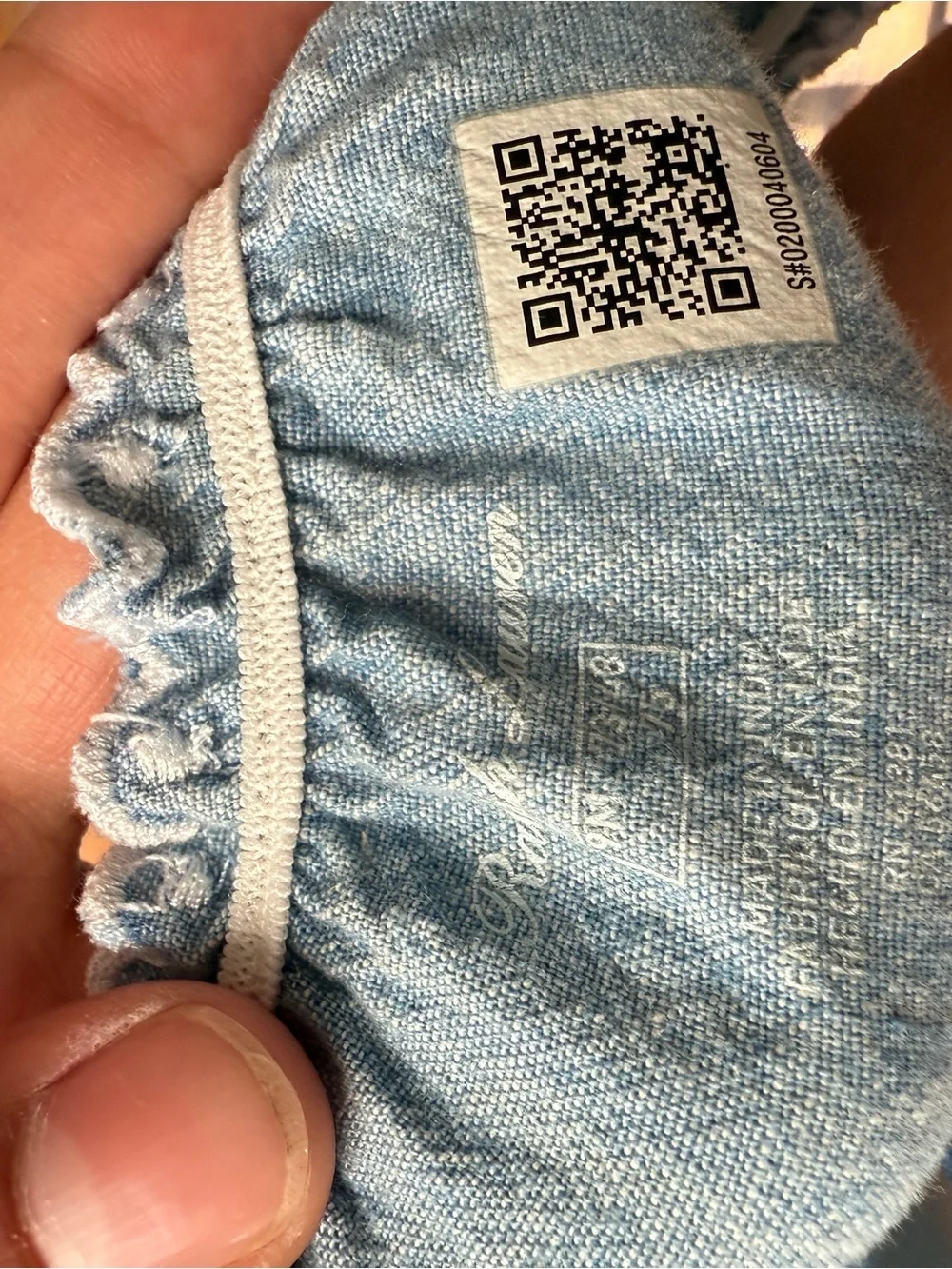 Ralph Lauren Baby Light Blue Embroidered Top with White Pants